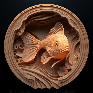 3D model st Viviparous aquarium fish fish (STL)